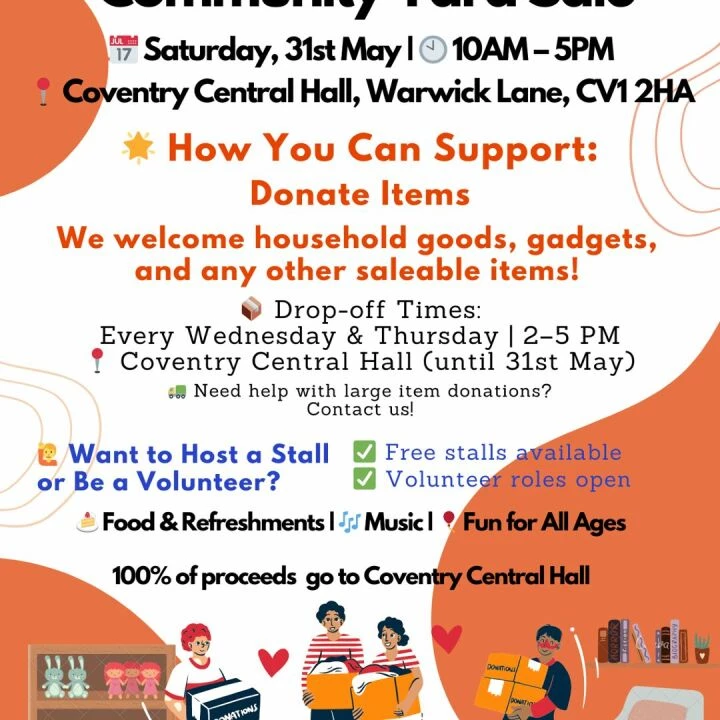 Coventry Central Hall Fundraiser 31st May 2025