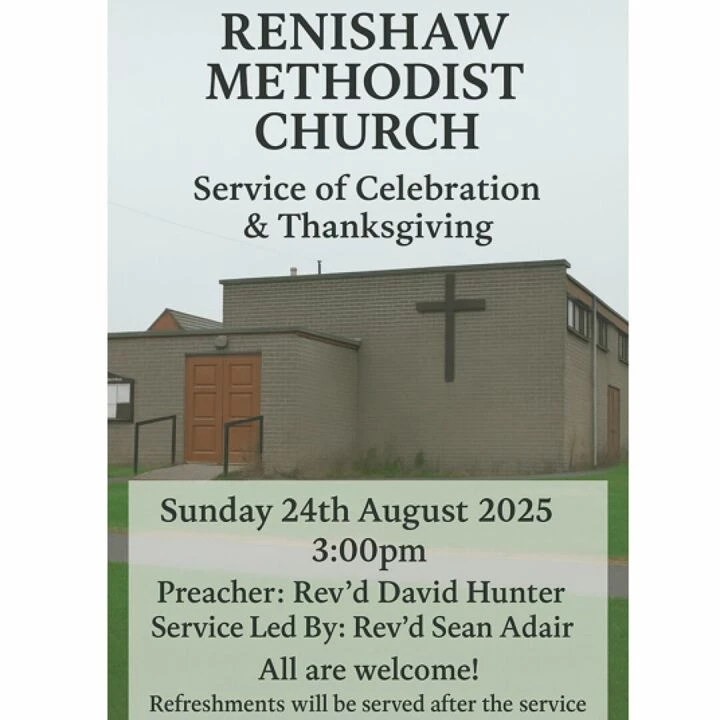 Renishaw service of thanksgiving