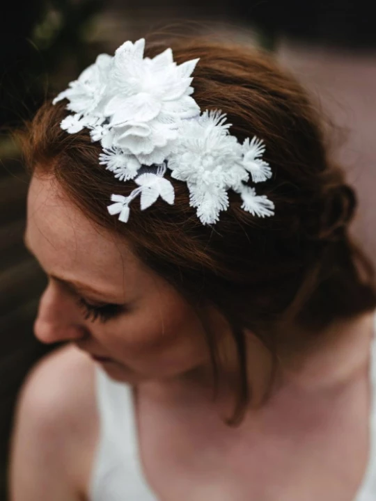 Lace flower tiara P