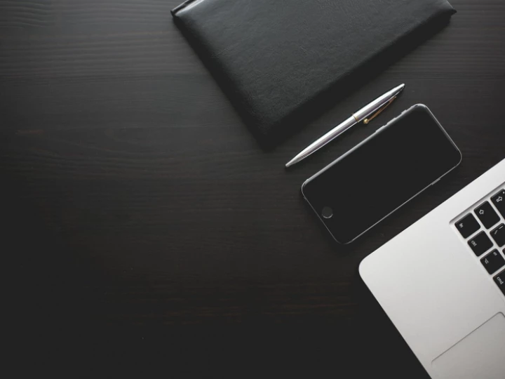 Office, desk, smartphone
