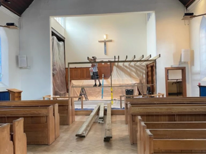 Scaffolding over Choir Stalls 1