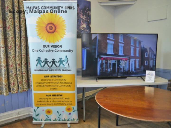 Large Screen TV loaned by Barlows