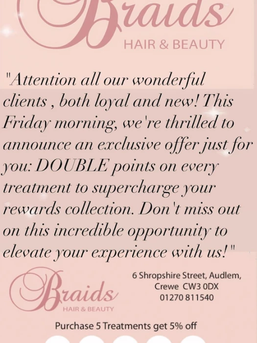 braids special offer