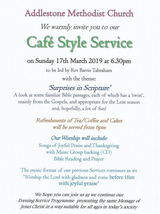 cafe style service  march 19