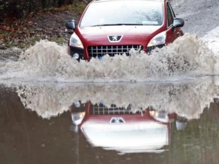 car in flood