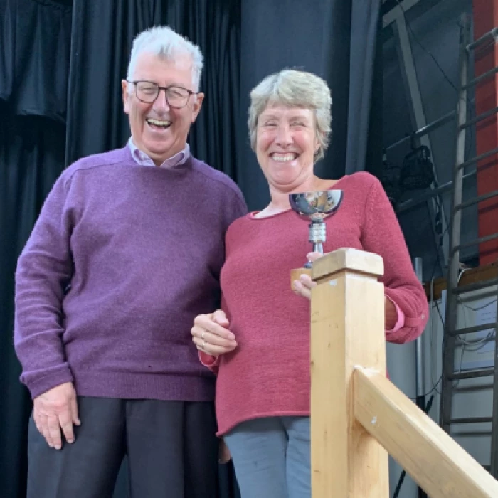 cathy hones receiving the tga