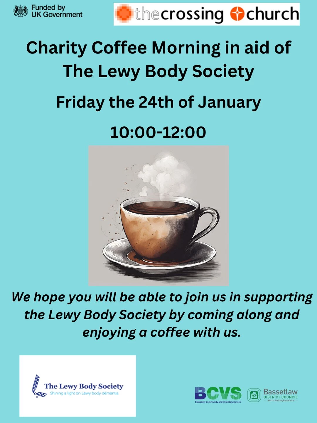 charity coffee morning in aid of the lewy body soc