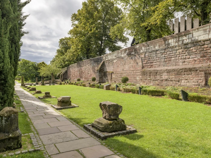 chester city walls  roman gardens