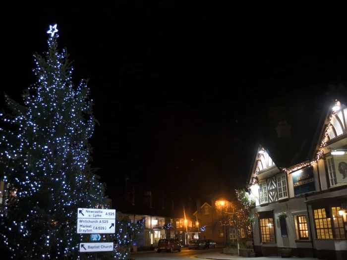 christmas tree in audlem square
