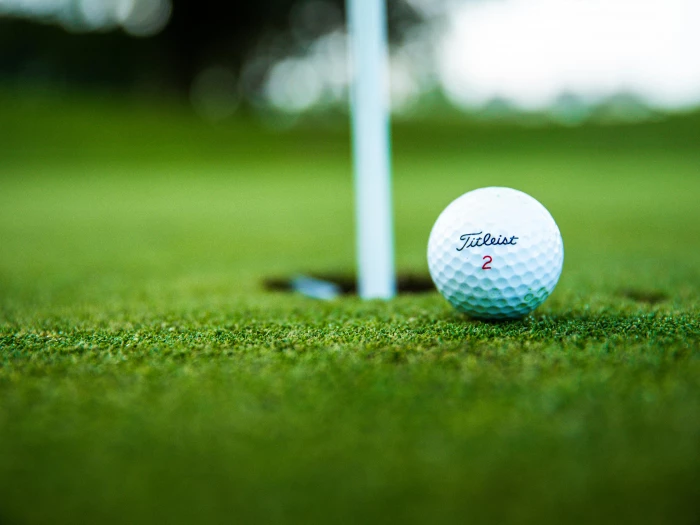closeup photo of golf ball
