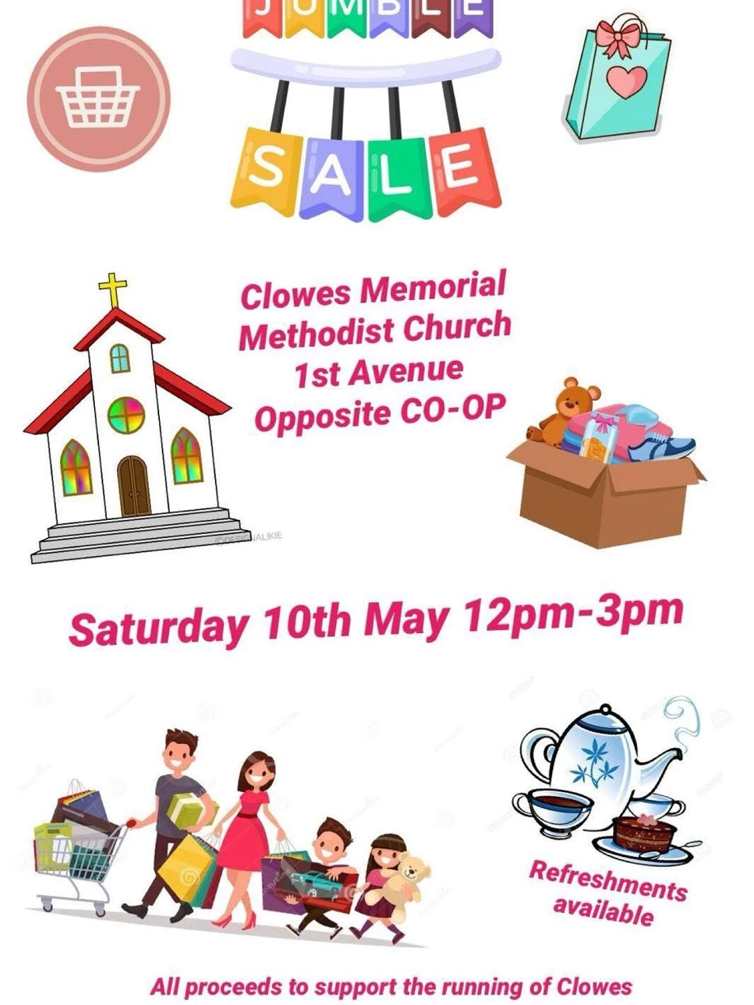clowes jumble sale may 2025