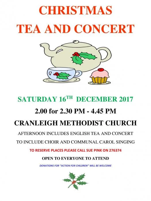 cranleigh christmas afternoon tea and concert 161217