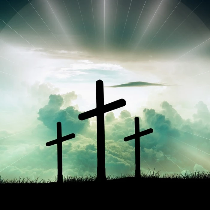 crosses clouds faith