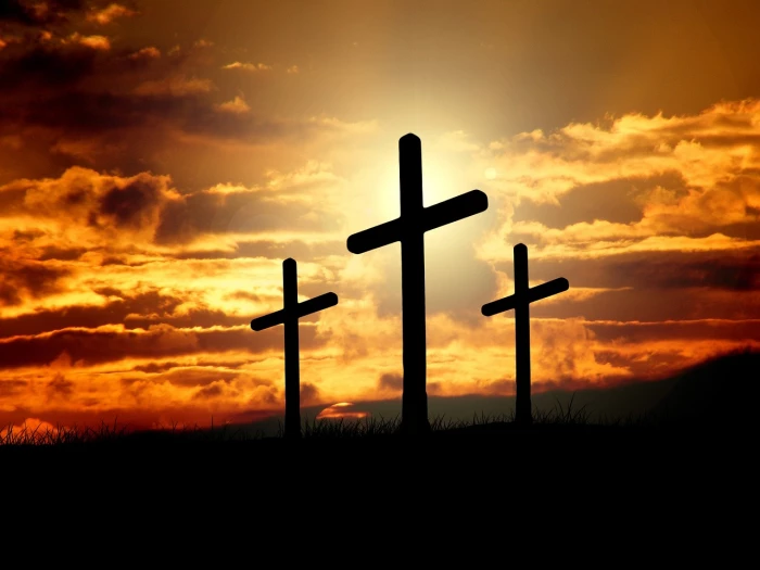 crosses sunset silhouettes