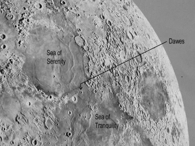 dawes crater on the moon