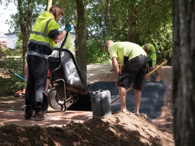 evesham pump track under construction