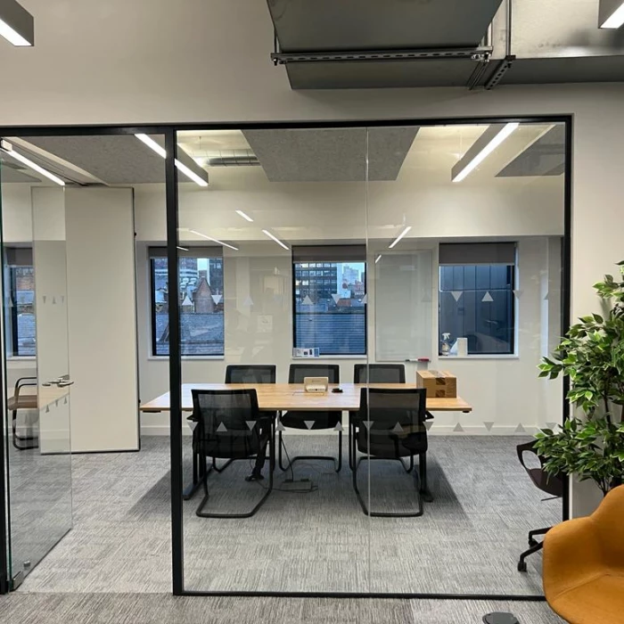 exterior of qbe meeting room at manchester offices