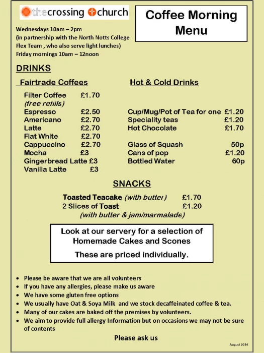 friday coffee morning menu aug2024