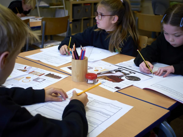 group working at table