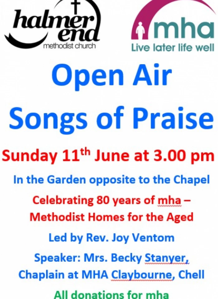 halmer end open air songs of praise 11th june 2023