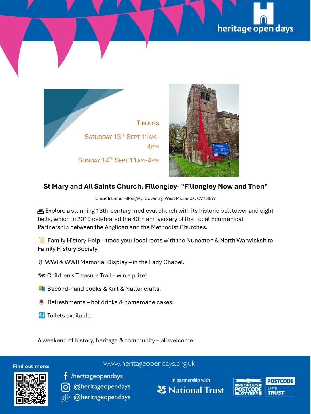 heritage open day fillongley 2025