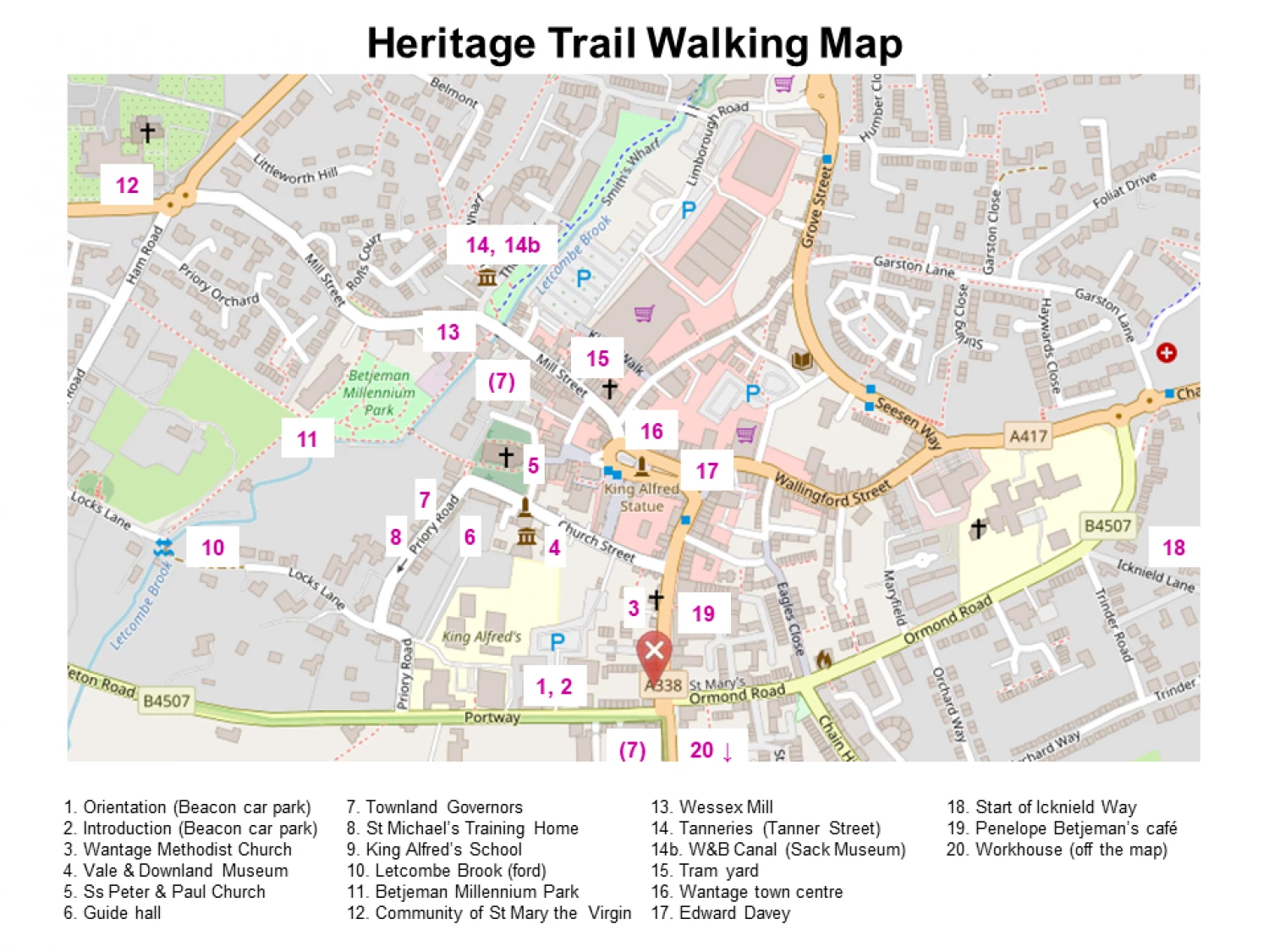 heritage trail walking map