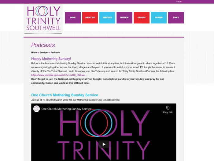 holy trinity podcast page