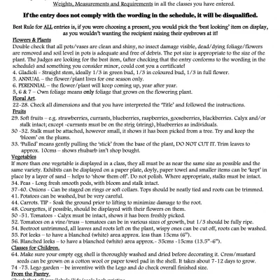 horticultural show hints and tips