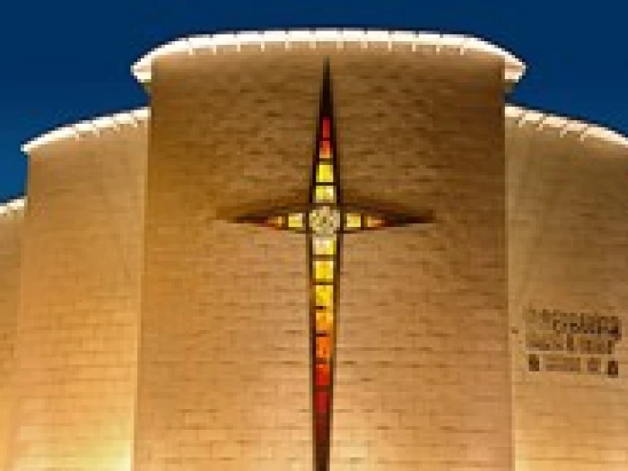 image  front of church   nightime for home page rolling images