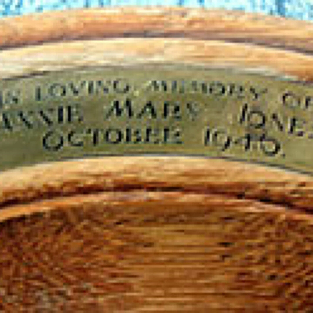 inscription remembering annie