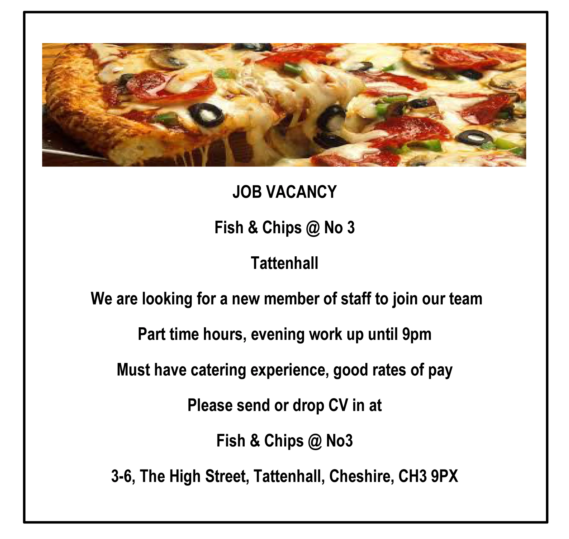 job vacancy f c no 3