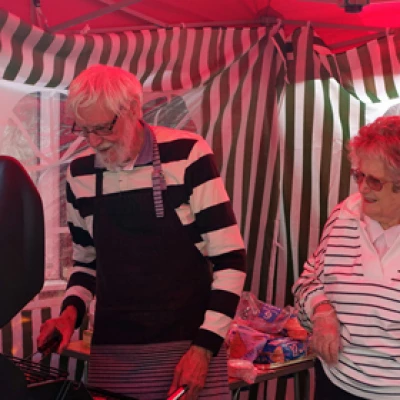 john and kathleen at the bbq