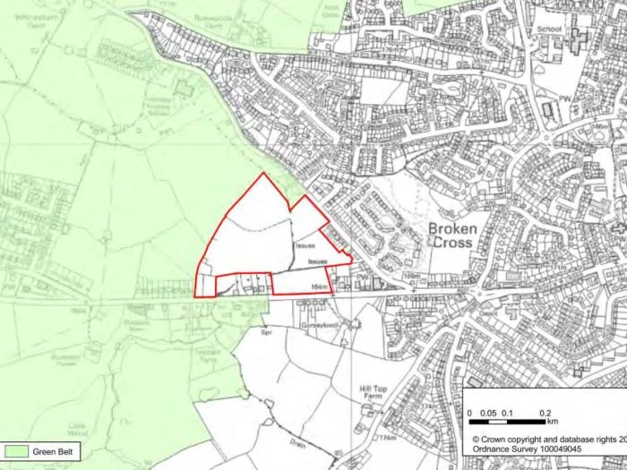 land between chelford rd and shirley road