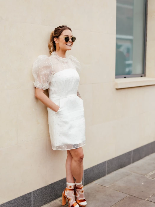 mackenzie dress full shot leaning p