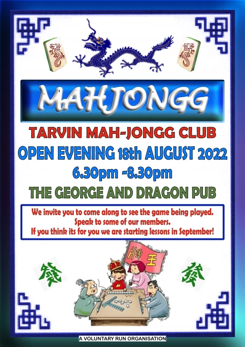 mahjongg open evening poster