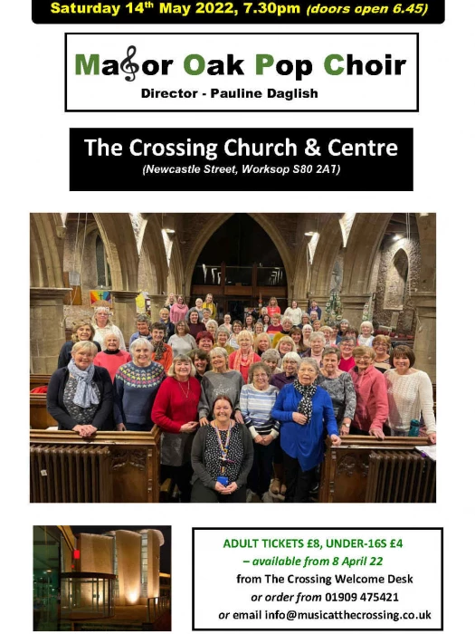 major oak pop choir poster 14 may 22