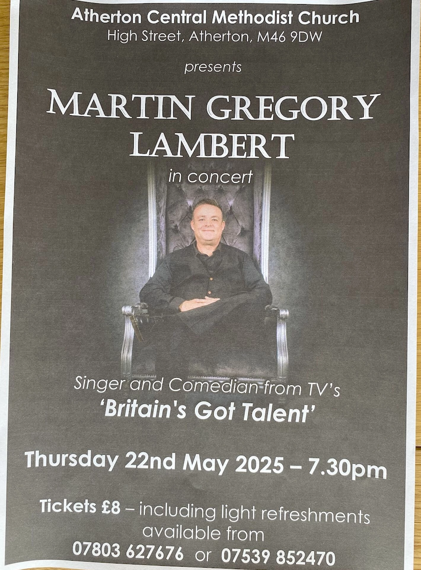 martin gregory lambert concert at atherton central