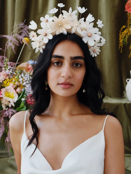 meadow headpiece in white 1