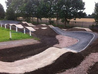 mile oak bmx pump track side view