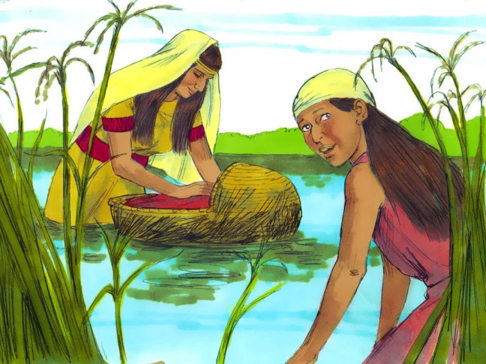 moses in bulrushes