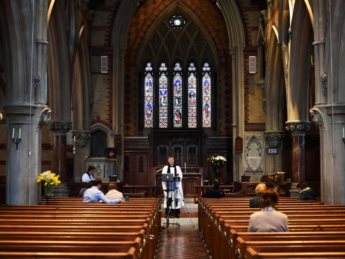 near empty church