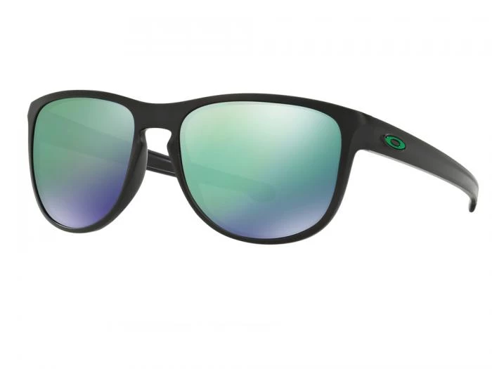 oakley sliver round in matte black with jade iridium lenses oo934205