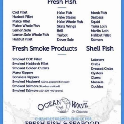 ocean wave menu