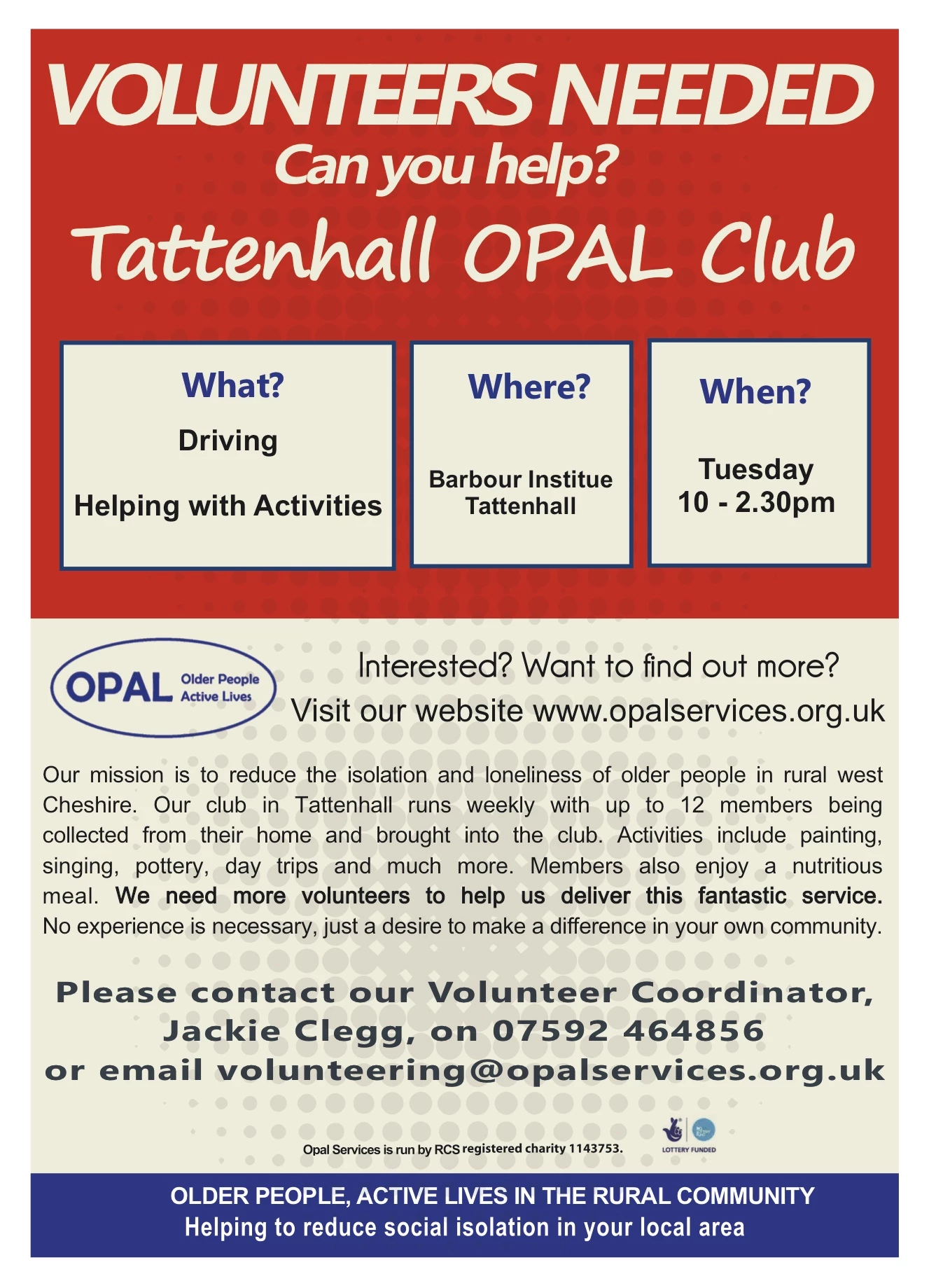 opal tattenhall recruitment poster