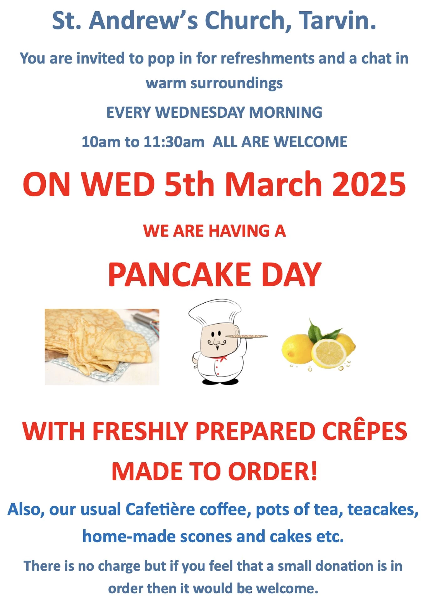 pancake day 2025 poster