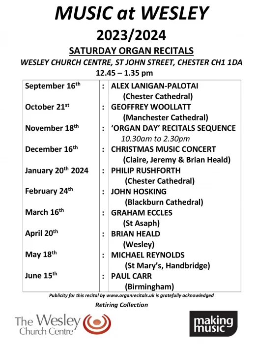 poster organ recitals 2023 to 2024