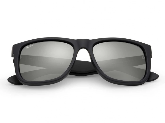 Ray-Ban Justin RB4165 Sunglasses Black With Grey Mirror Lenses