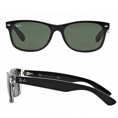 rb21326052shot2 rayban new wayfarer bicolor blacktransparent  green