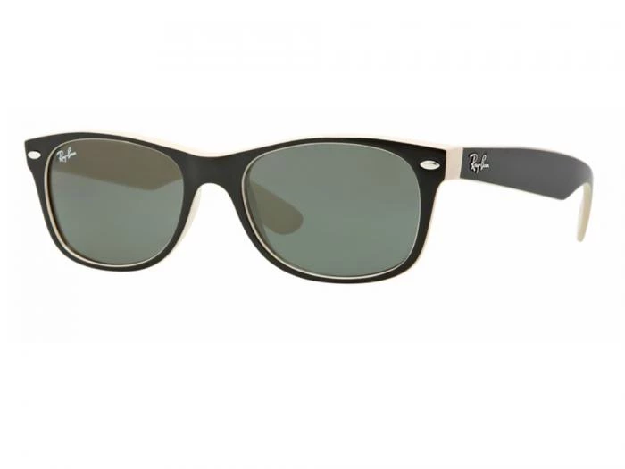 rb2132875tq rayban new wayfarer black on beige crystal green