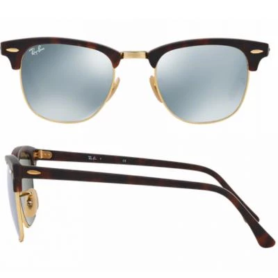rb3016114530shot2 rayban clubmaster in havana with crystal green mirror lenses